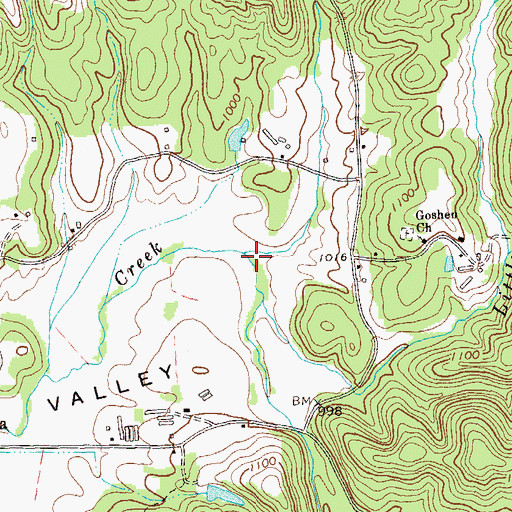 Topographic Map of Little Creek, GA