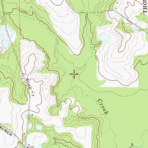 Topographic Map of Little Creek, GA
