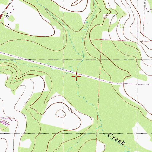 Topographic Map of Little Creek, GA