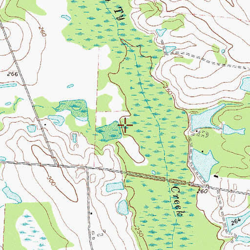 Topographic Map of Little Creek, GA
