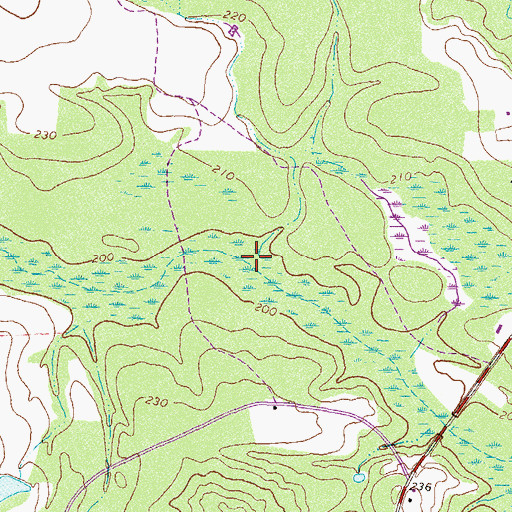 Topographic Map of Little Creek, GA