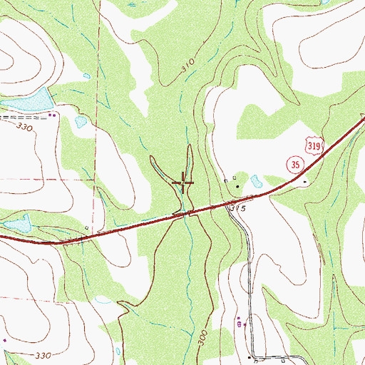 Topographic Map of Little Creek, GA