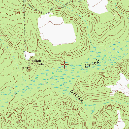 Topographic Map of Little Creek, GA