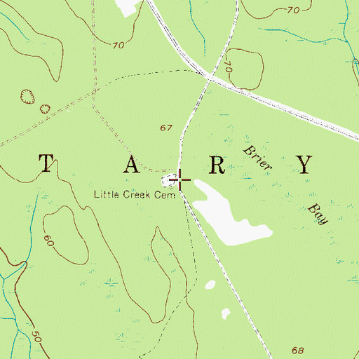 Topographic Map of Little Creek Cemetery, GA