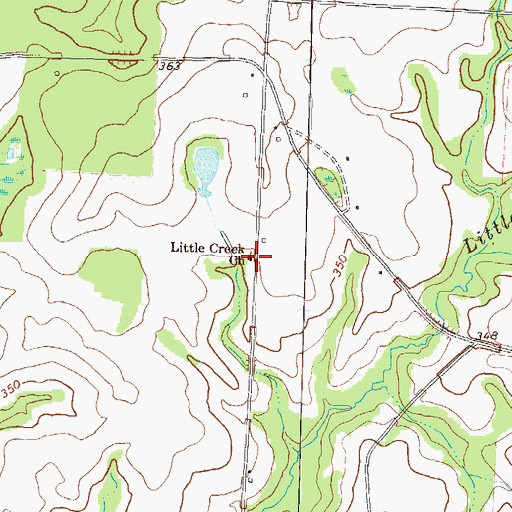 Topographic Map of Little Creek Church, GA