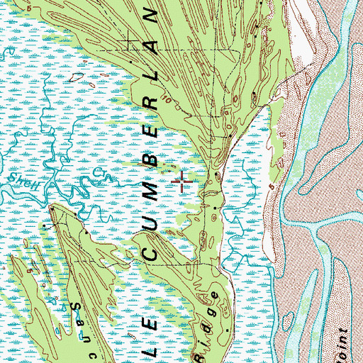 Topographic Map of Little Cumberland Island, GA