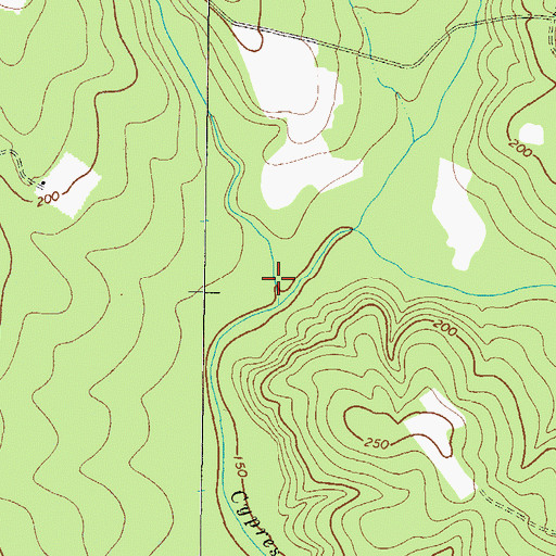 Topographic Map of Little Cypress Creek, GA