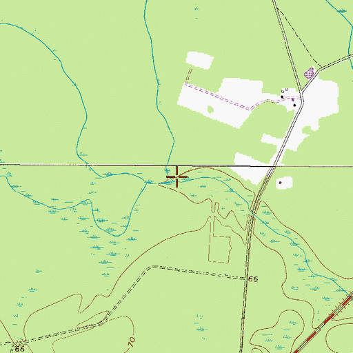 Topographic Map of Little Doctor Creek, GA