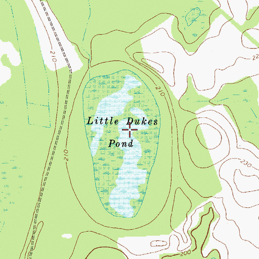 Topographic Map of Little Dukes Pond, GA