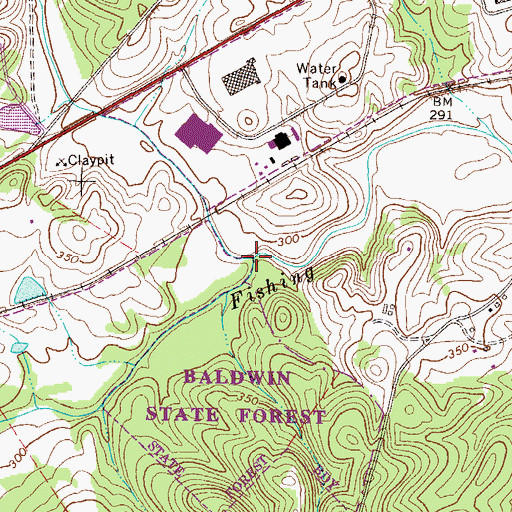 Topographic Map of Little Fishing Creek, GA