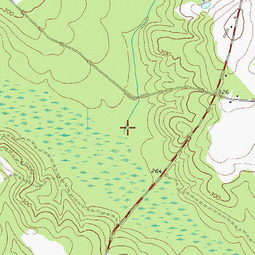 Topographic Map of Little Gum Swamp Creek, GA