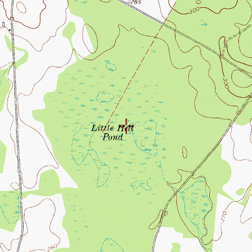 Topographic Map of Little Hell Pond, GA