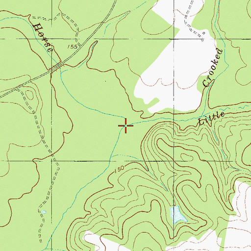 Topographic Map of Little Horse Creek, GA