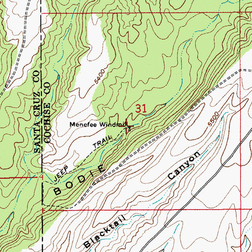 Topographic Map of Menefee Windmill, AZ