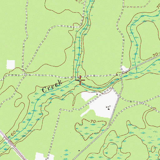 Topographic Map of Little Jones Creek, GA
