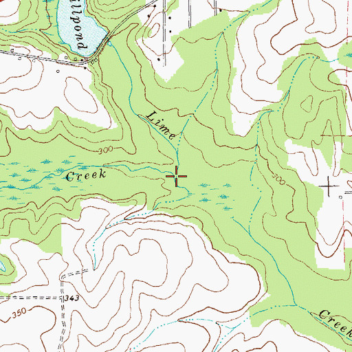 Topographic Map of Little Lime Creek, GA