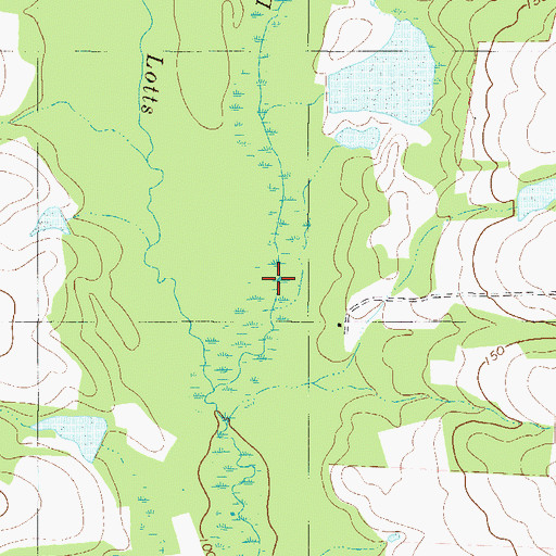 Topographic Map of Little Lotts Creek, GA