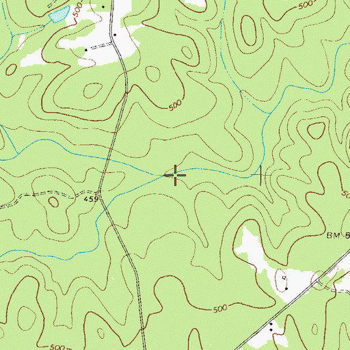 Topographic Map of Little Macks Creek, GA