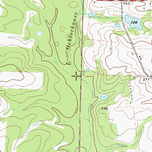 Topographic Map of Little Ochlockonee River, GA