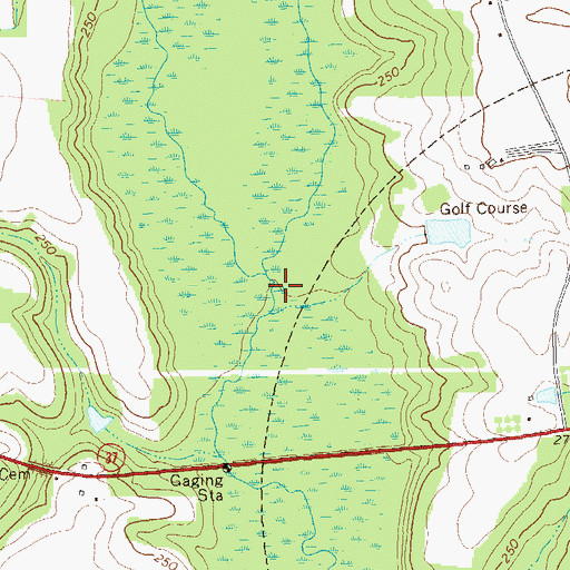 Topographic Map of Little Pachitla Creek, GA