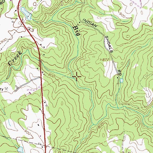 Topographic Map of Little Panther Creek, GA