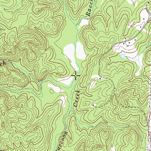 Topographic Map of Little Raccoon Creek, GA