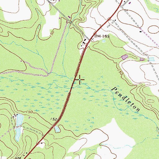 Topographic Map of Little Reedy Creek, GA