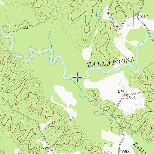 Topographic Map of Little River, GA