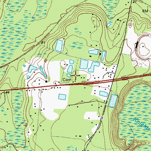 Topographic Map of Little Rock Church, GA