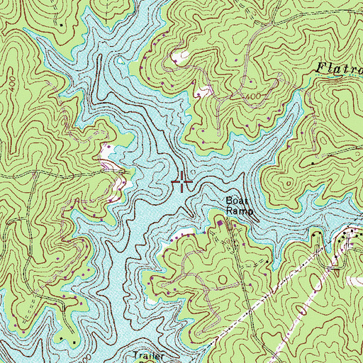 Topographic Map of Little Rocky Creek, GA