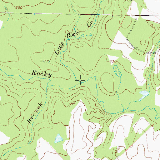 Topographic Map of Little Rocky Creek, GA