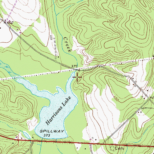 Topographic Map of Little Sandy Creek, GA