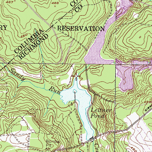 Topographic Map of Little Sandy Run Creek, GA