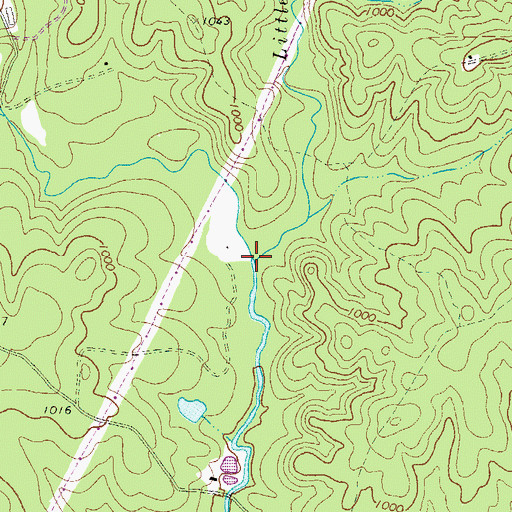 Topographic Map of Little Snake Creek, GA
