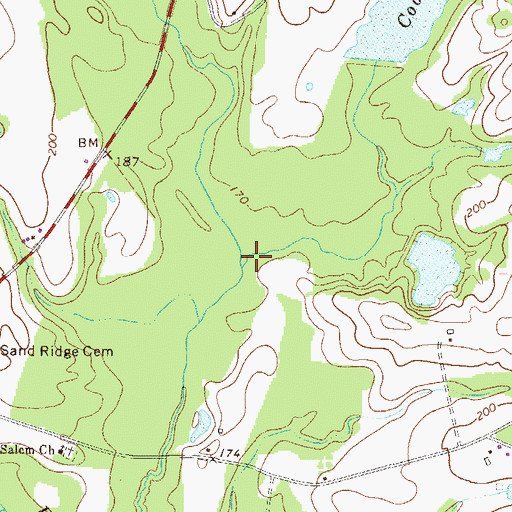 Topographic Map of Little Stocking Head Creek, GA