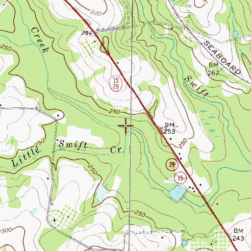 Topographic Map of Little Swift Creek, GA