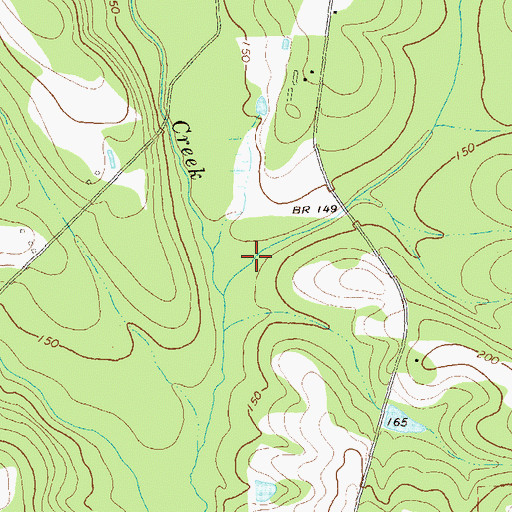 Topographic Map of Little Tired Creek, GA