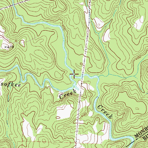 Topographic Map of Little Tobesofkee Creek, GA