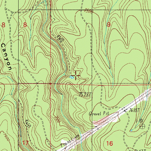 Topographic Map of Mesa Ives Camp, AZ