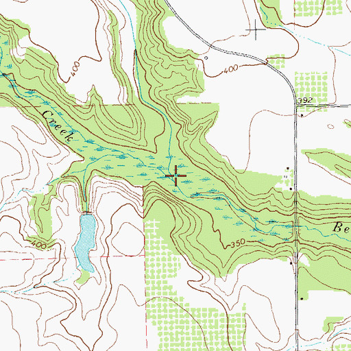 Topographic Map of Little Vine Creek, GA