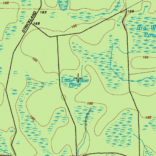 Topographic Map of Little Water Pond, GA