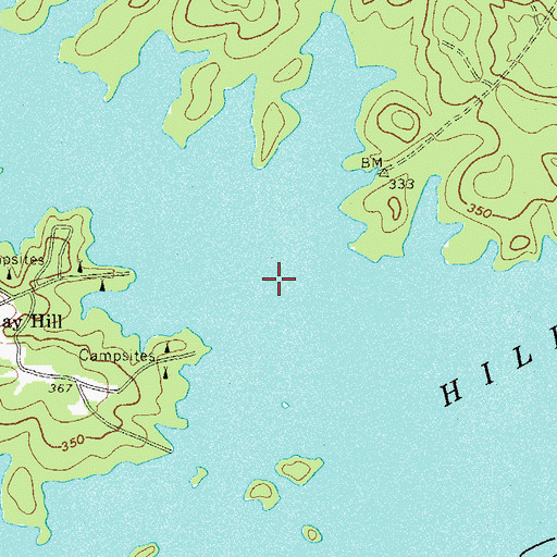 Topographic Map of Lloyd Creek, GA