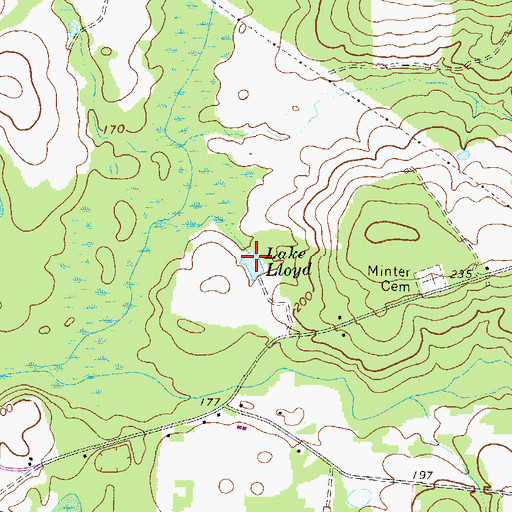 Topographic Map of Lake Lloyd, GA