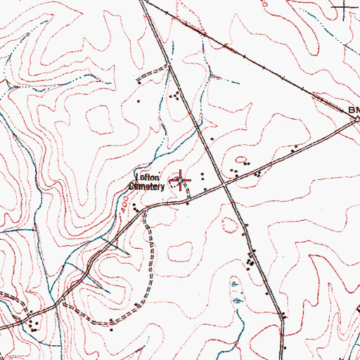 Topographic Map of Lofton Cemetery, GA