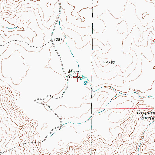 Topographic Map of Mesa Tank, AZ