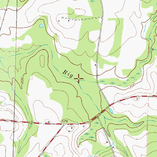 Topographic Map of Long Branch, GA