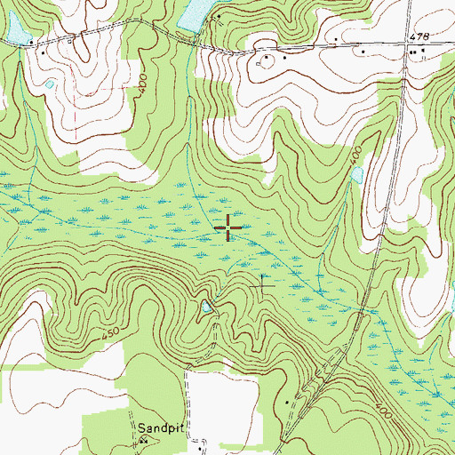 Topographic Map of Long Branch, GA