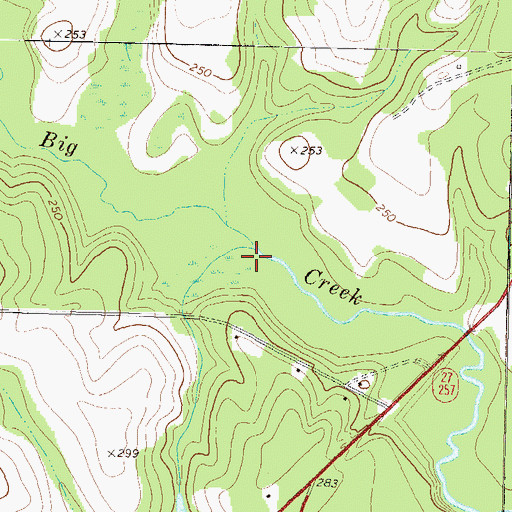 Topographic Map of Long Branch, GA