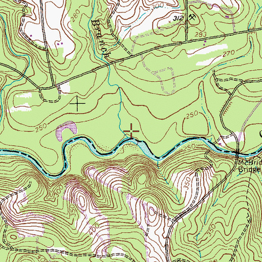 Topographic Map of Long Branch, GA