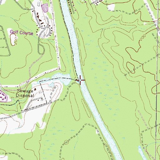 Topographic Map of Long Branch, GA